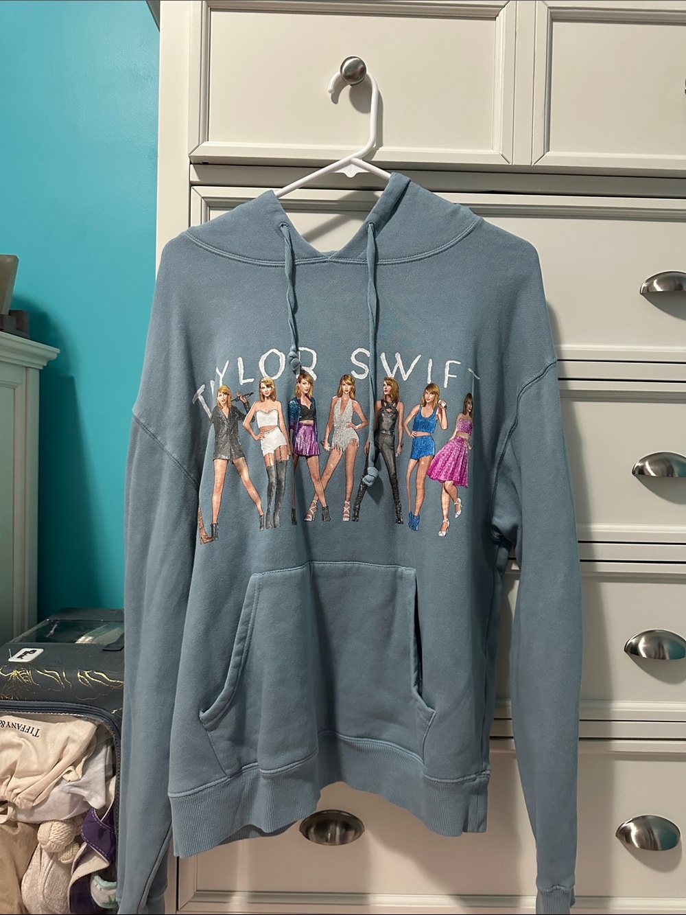 Taylor Swift Dusty Blue Tour Graphic Hoodie - Women's Pullover